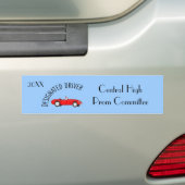 Blauer Autoaufkleber des benannten Treibers (Auf Auto)