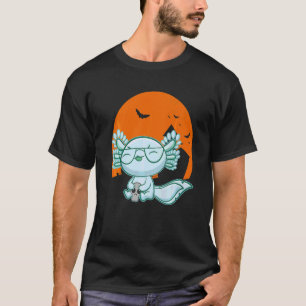 Blauer Axolotl Ambystoma Mexicanum Pearl Walking F T-Shirt