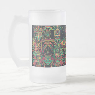 Blauer "Aztec Dream" 473ml Tasse aus Glas
