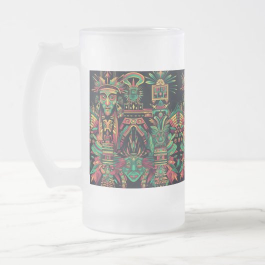 Blauer "Aztec Dream" 473ml Tasse aus Glas (Links)