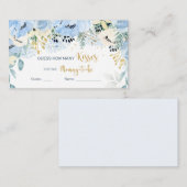 Blauer Baby-Dusche schätzt wie viele Kisses Enc Begleitkarte (Vorne/Hinten)