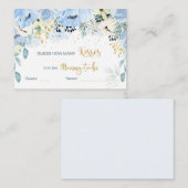 Blauer Baby-Dusche schätzt wie viele Küsse Begleitkarte (Vorne/Hinten)