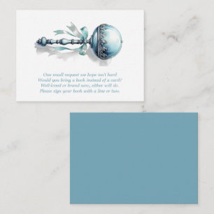 Blauer Baby Rassel Jungen Bücher für Baby Wunschka Begleitkarte