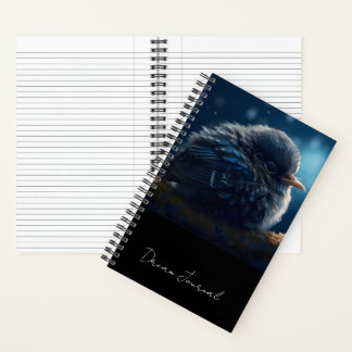 Blauer Baby Vogel Traumjournal Notizblock