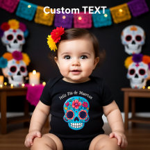 🌹Blauer Baby Zucker Schädel 🌹individueller Text