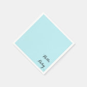 Blauer Babyduschapparat für Jungen Serviette (Ecke)