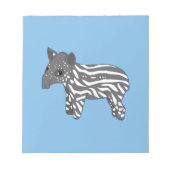 Blauer Babytapir Notizblock (Vorderseite)