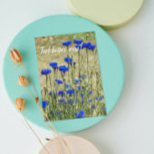 Blauer Bachelor-Knopf Bläschen wird gut Karte