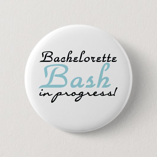 Blauer Bachelorette heftiger Schlag Button (Vorderseite)
