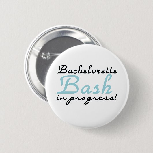 Blauer Bachelorette heftiger Schlag Button (Vorne & Hinten)