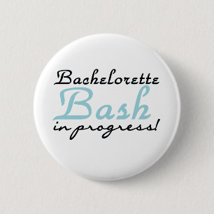 Blauer Bachelorette heftiger Schlag Button