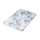 Blauer Badezimmerteppich Badematte (Schrägansicht)