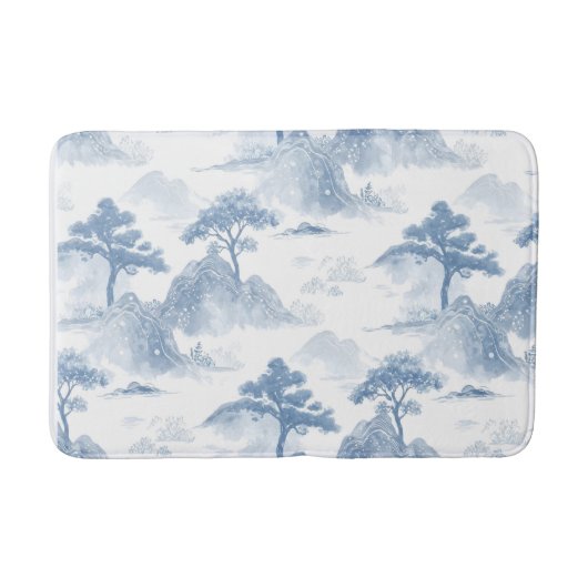 Blauer Badezimmerteppich Badematte (Vorderseite)