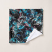 Blauer Badhandtuch Set (Waschlappen)