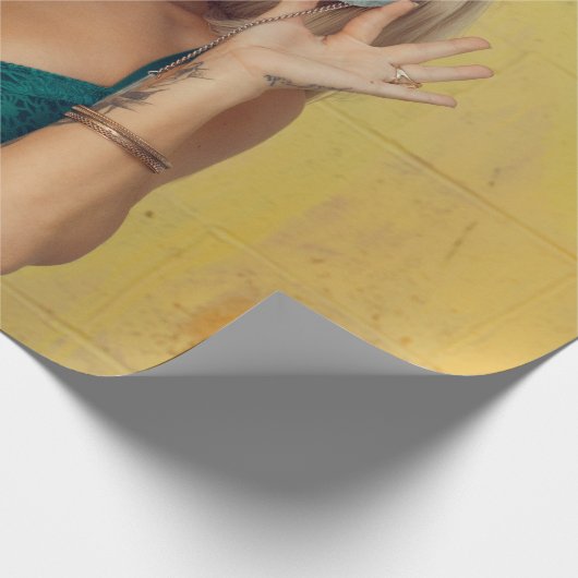 Blauer BALETTE mit Sonnenbrille Geschenkpapier (Ecke)