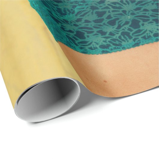 Blauer BALETTE mit Sonnenbrille  Geschenkpapier (Rolleneckpunkt)