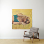 Blauer BALETTE mit Sonnenbrille Wandteppich (Beispiel (Horizontal))