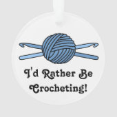 Blauer Ball der Garn-u. Häkelarbeit-Haken Ornament (Rückseite)