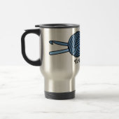 Blauer Ball der Garn-u. Häkelarbeit-Haken Reisebecher (Links)