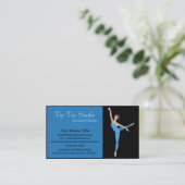 Blauer Ballerina-Tänzer - Visitenkarten Visitenkarte (Stehend Vorderseite)
