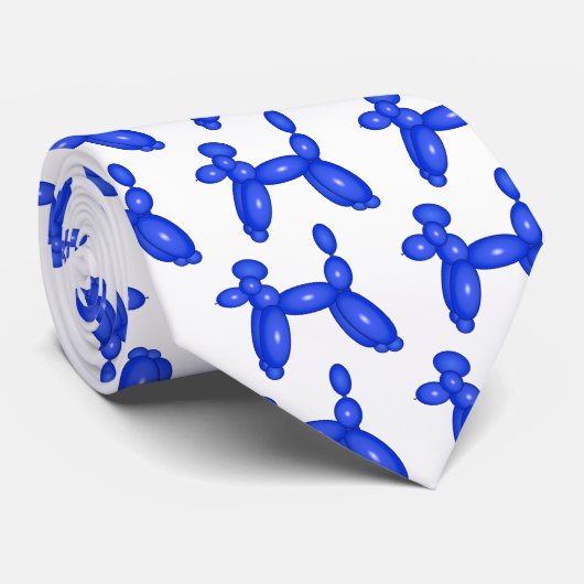 Blauer Ballon-Tier-Hund Krawatte (Gerollt)