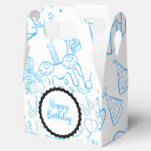 Blauer Ballotin Geschenkschachtel (Geöffnet)