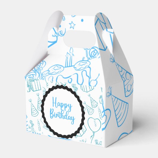 Blauer Ballotin Geschenkschachtel (Vorderseite)