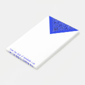 Blauer Bandana Post-it Klebezettel (angewinkelt)