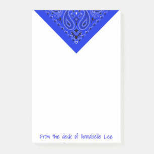 Blauer Bandana Post-it Klebezettel