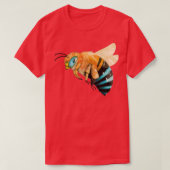 Blauer Banded Bee T-Shirt (Design vorne)