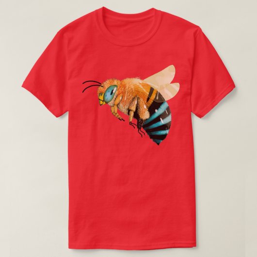 Blauer Banded Bee T-Shirt (Design vorne)