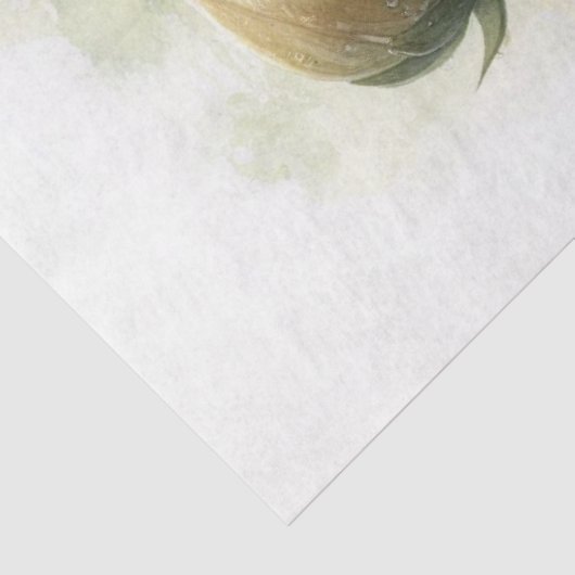 Blauer Bandgebläse auf Apple Blossom Decoupage Seidenpapier (Ausschnitt)