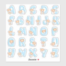 Blauer Bär Alphabet Set