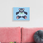 Blauer Bär auf der Leinwand (Insitu (Wohnzimmer))