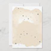 Blauer Bär auf Wolken Babydusche Einladung (Rückseite)