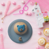 Blauer Bär Balloon Pappteller (Party)