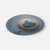 Blauer Bär Balloon Pappteller (Schrägansicht)