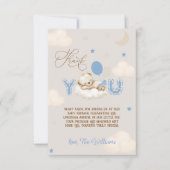 Blauer Bär Balloons Beary Much Dankeskarte (Vorderseite)