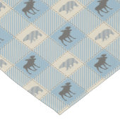 Blauer Bär Elche Muster Kurzer Tischläufer (Ecke)