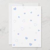 Blauer Bär Es ist eine Baby-Dusche Einladung (Rückseite)