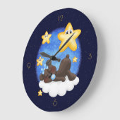Blauer Bär Große Wanduhr (Winkel)