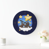 Blauer Bär Große Wanduhr (Zuhause)