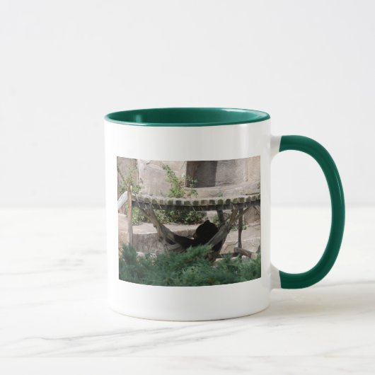 Blauer Bär in der Hängematte Tasse (Rechts)