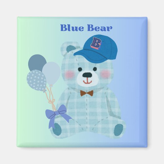 Blauer Bär Magnet (Vorne)