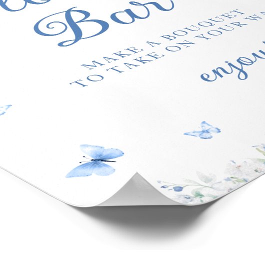 Blauer Bar Poster (Ecke)