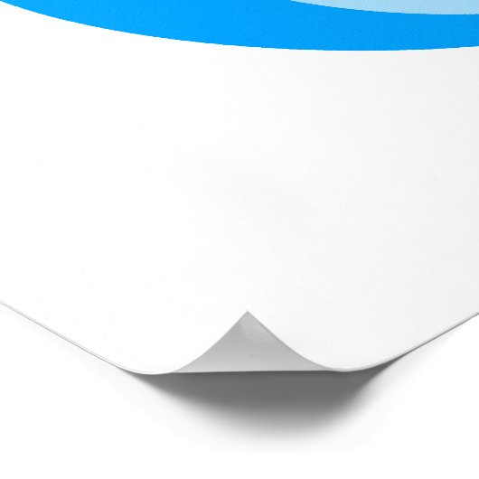 Blauer Bär Poster (Ecke)