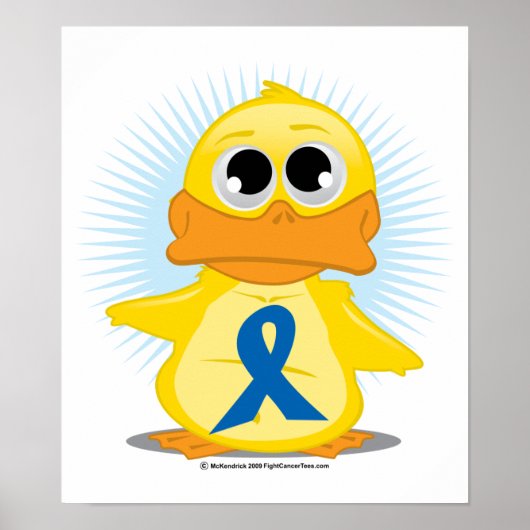 Blauer Bärenente Poster (Vorne)