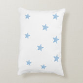 Blauer Bärenjunge mit Stars Individuelle Name Pill Dekokissen (Rückseite(Vertikal))