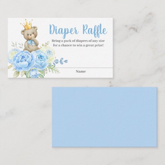 Blauer Bärentaucher Begleitkarte (Vorne/Hinten)