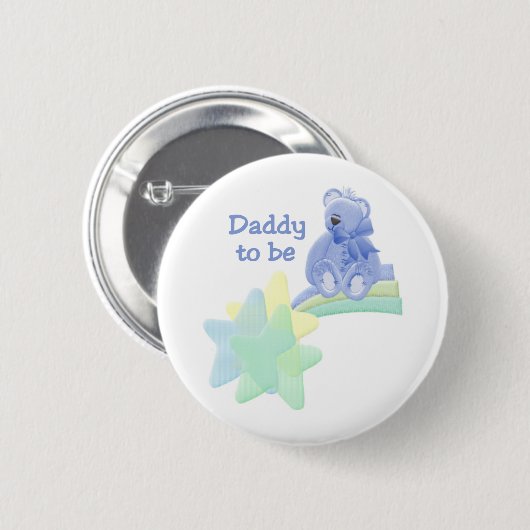 Blauer Bärn-Vati zum zu sein Button (Vorne & Hinten)